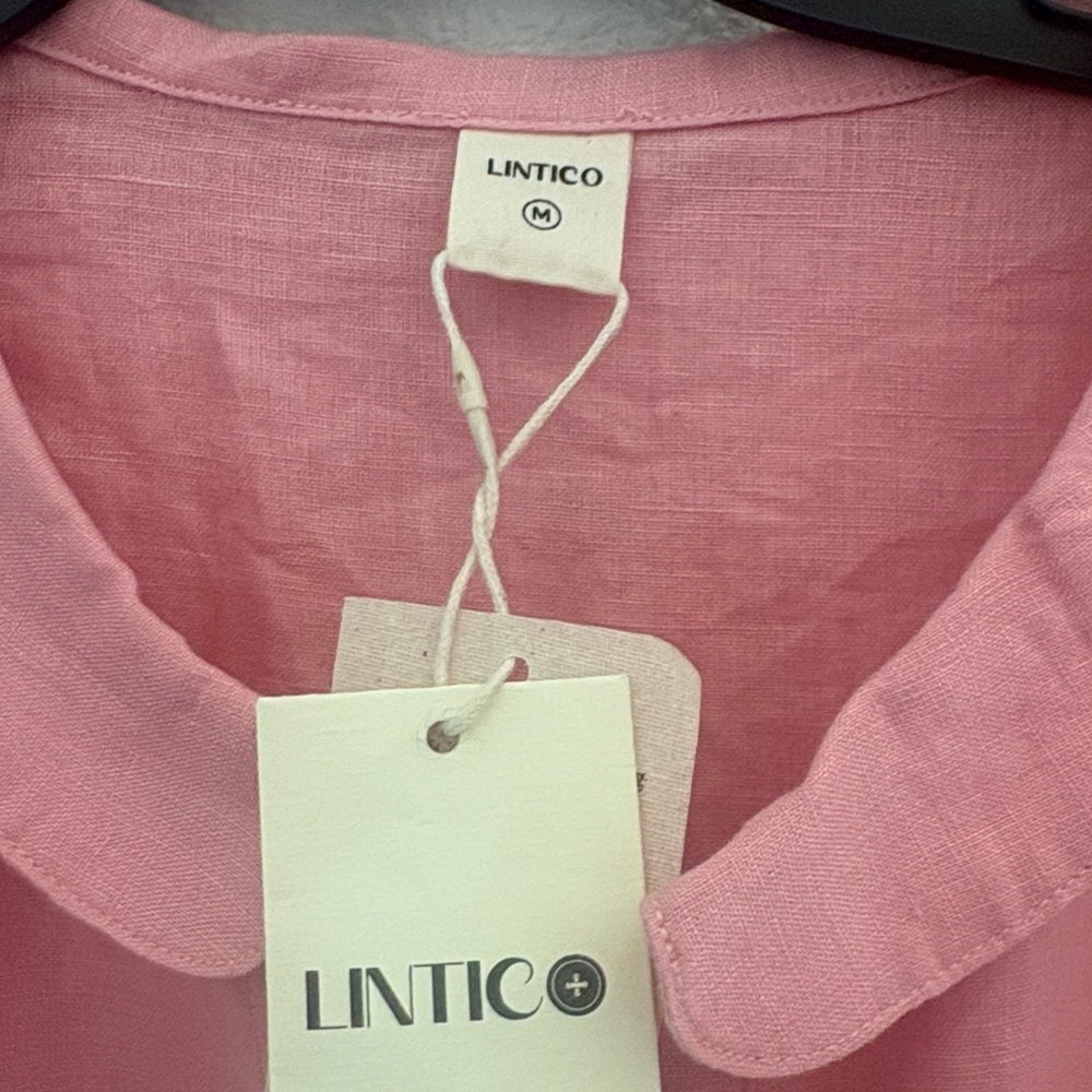 Women's Pink Midi Dress with Peter Pan Collar - Picture 2 of 5